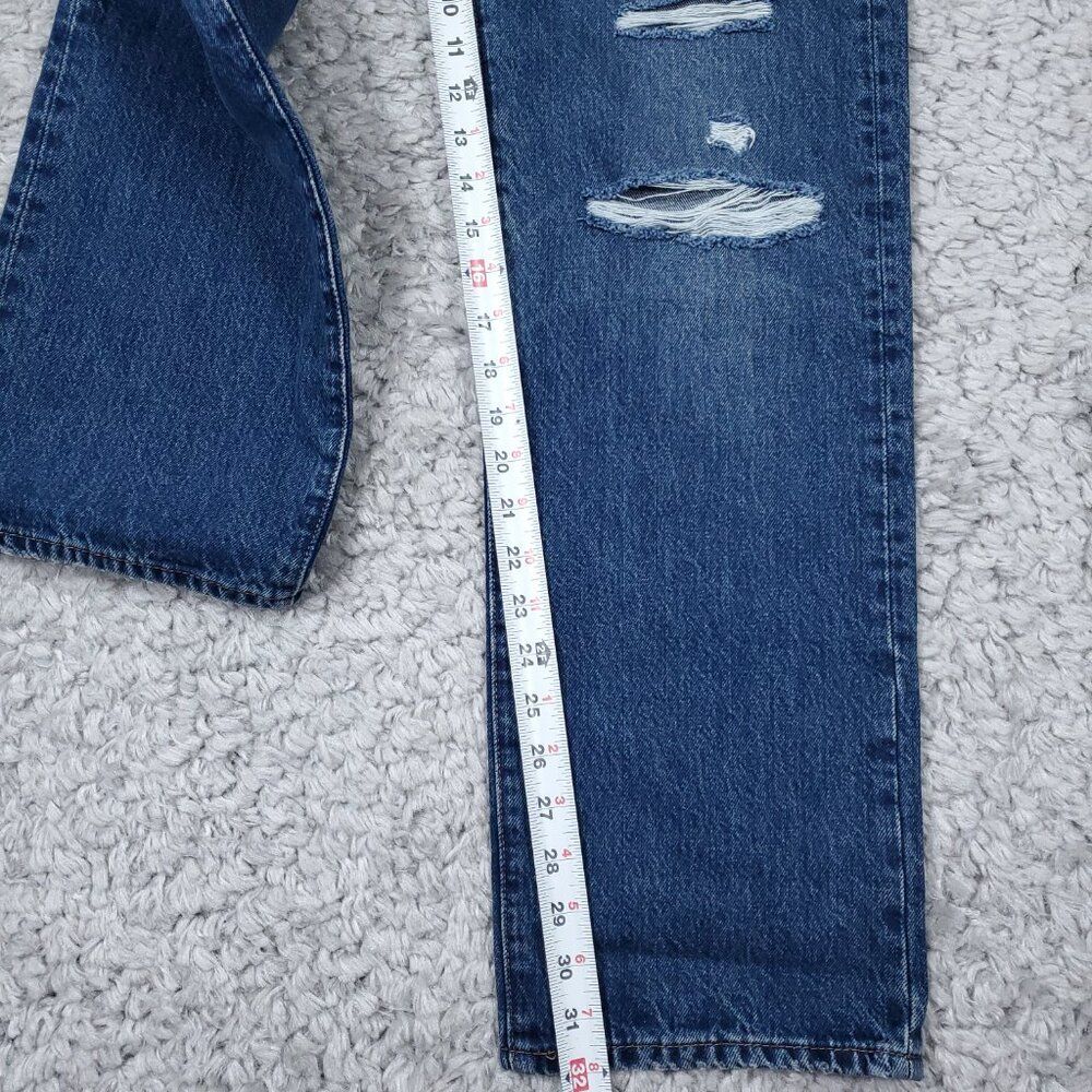 Levi's Premium 501 '90s Straight Baggy Jeans Blue Women's Size 26 x 32 Y2K Loose - Picture 9 of 10